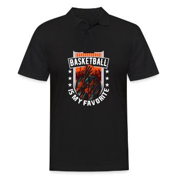 Basketball player basketball BBall Basket - Men's Polo Shirt - black - Front - Kai (181cm)
