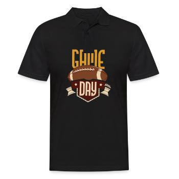 Football Game Day Funny Team Sports Football Lover - Polo Homme - noir - Devant - Kai (181cm)