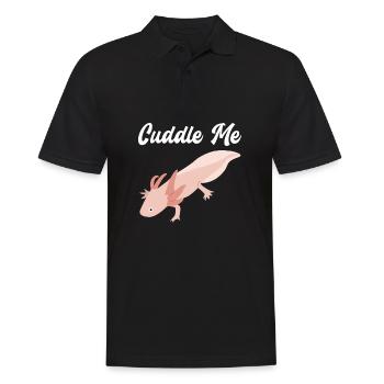 Aquarium Axolotl Lurch Amphibian Water Cuddle me - Polo Homme - noir - Devant - Kai (181cm)