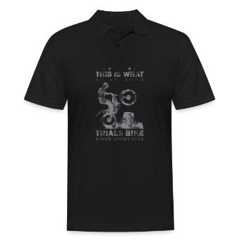 So sieht ein großartiger Trial Fahrer aus Motorrad - Männer Poloshirt - Schwarz - Vorne - Kai (181cm)