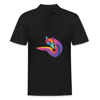 Renard nature renards foxy animal sauvage mignon - Polo Homme - noir - Devant - Kai (181cm)