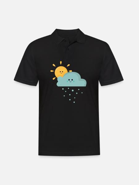 Spring spring flowers sun rain - Men's Polo Shirt - black