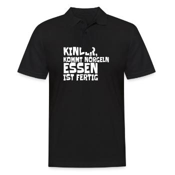 Muttertag Kinder kommt Nörgeln, Essen ist fertig - Männer Poloshirt - Schwarz - Vorne - Kai (181cm)