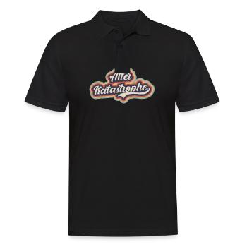 Alter Katastrophe - lustiger Spruch vintage retro - Männer Poloshirt - Schwarz - Vorne - Kai (181cm)