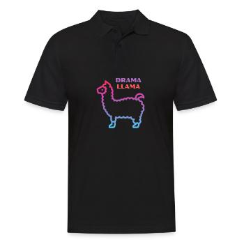 Lama lama dramatique - Polo Homme - noir - Devant - Kai (181cm)