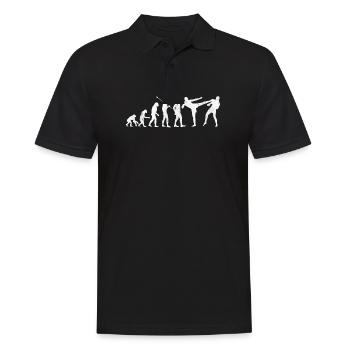 Muay Thai Boxer MMA Boxing Sport Evolution Fighter - Männer Poloshirt - Schwarz - Vorne - Kai (181cm)