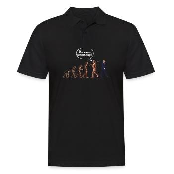 Funny Political Go Back We Messed Up  - Men's Polo Shirt - black - Front - Kai (181cm)