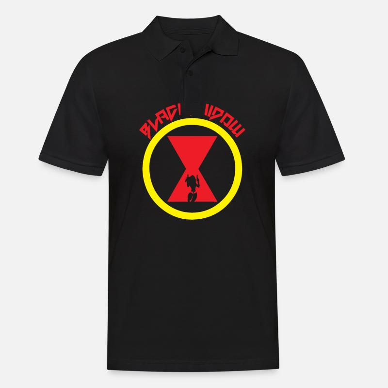 Black Widow Schwarze Witwe Spinne - Männer Poloshirt - Schwarz