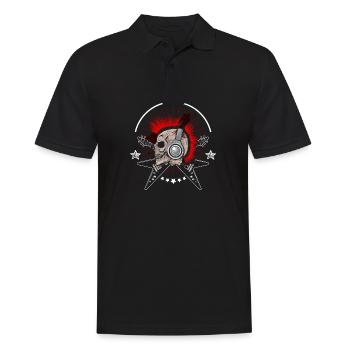 Punkrocker - Männer Poloshirt - Schwarz - Vorne - Kai (181cm)