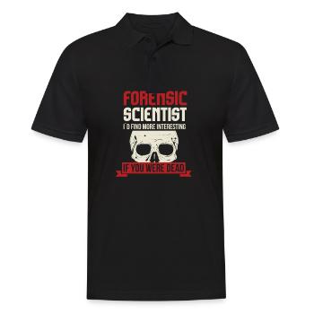 L'identification du scientifique légiste vous trouve plus intéressante - Polo Homme - noir - Devant - Kai (181cm)