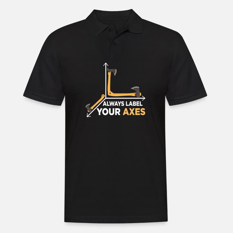 always label your axes - Männer Poloshirt - Schwarz
