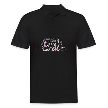 Self Care Liebe Spirituelle und achtsam Geschenk - Männer Poloshirt - Schwarz - Vorne - Kai (181cm)