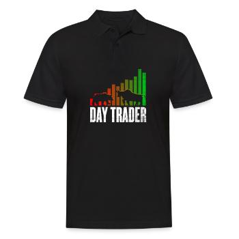 Day trading - trading - Men's Polo Shirt - black - Front - Kai (181cm)