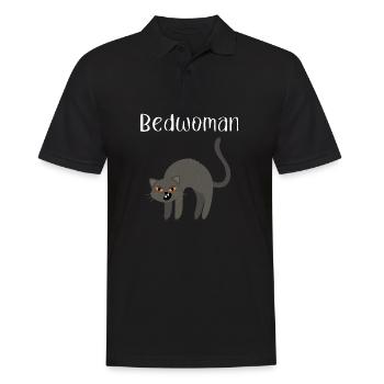 Bedwoman cat nightgown pajamas pajamas bed - Men's Polo Shirt - black - Front - Kai (181cm)