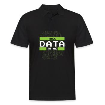 Talk Data To me Data Science and Datascientist - Men's Polo Shirt - black - Front - Kai (181cm)