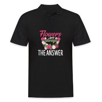 Fleuriste fleuriste bouquet de fleurs - Polo Homme - noir - Devant - Kai (181cm)