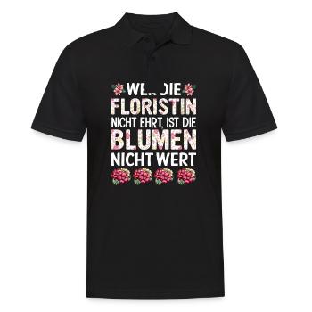 Floristin Geschenk - Männer Poloshirt - Schwarz - Vorne - Kai (181cm)