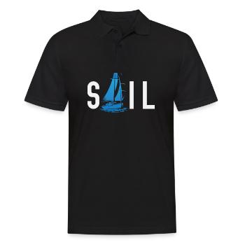 Sailing sailor sailboat - Men's Polo Shirt - black - Front - Kai (181cm)