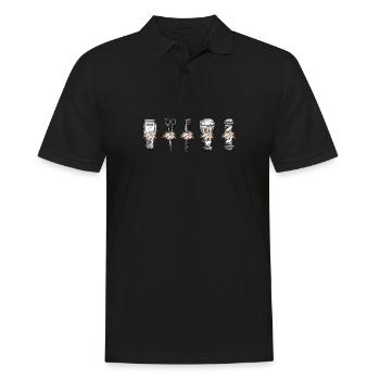 Frisör Friseur Friseurin Friseuse Frisöse Geschenk - Männer Poloshirt - Schwarz - Vorne - Kai (181cm)