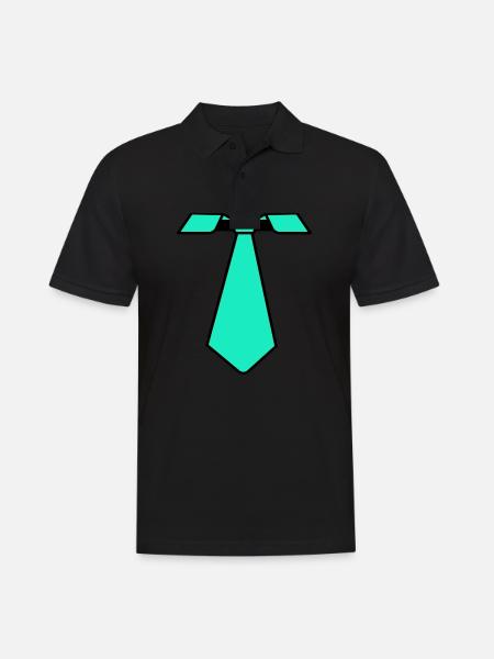 Karneval Fasching Krawatte - Männer Poloshirt - Schwarz