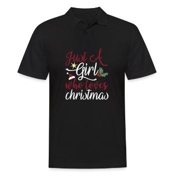 Juste une fille qui aime Noël - Polo Homme - noir - Devant - Kai (181cm)