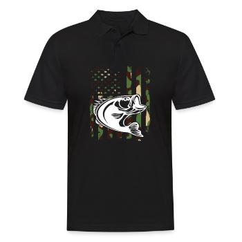 Fishing camouflage - Men's Polo Shirt - black - Front - Kai (181cm)