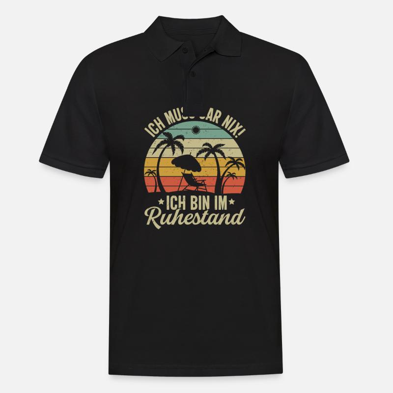 Rentner Rente Ruhestand Geschenk - Männer Poloshirt - Schwarz