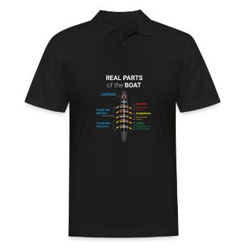 Rudern Typen Mannschaftssport - Männer Poloshirt - Schwarz - Vorne - Kai (181cm)
