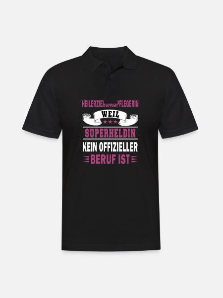 HEP | Heilerziehungspflegerin - Männer Poloshirt - Schwarz