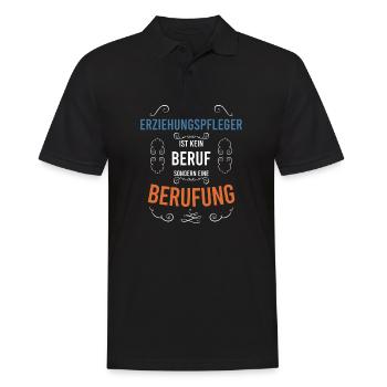 Heilerziehungspflege Heilerziehungspfleger hep - Männer Poloshirt - Schwarz - Vorne - Kai (181cm)