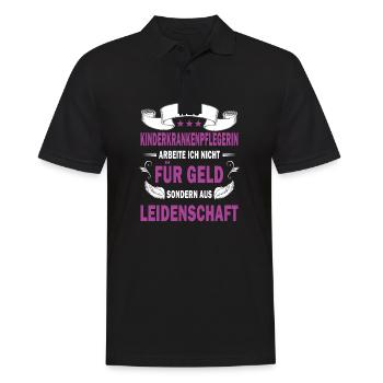 Kinderkrankenpflege Kinderkrankenpflegerin Beruf - Männer Poloshirt - Schwarz - Vorne - Kai (181cm)