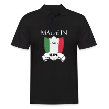 Made in Neapel - Männer Poloshirt - Schwarz - Vorne - Kai (181cm)