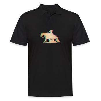 Western Équitation Reining Cavalier Cadeau Amour des chevaux - Polo Homme - noir - Devant - Kai (181cm)
