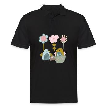 Easter Chick Spring Spring Flowers Nature Spring - Men's Polo Shirt - black - Front - Kai (181cm)