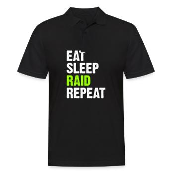 Eat Sleep Raid Repeat - Polo Homme - noir - Devant - Kai (181cm)