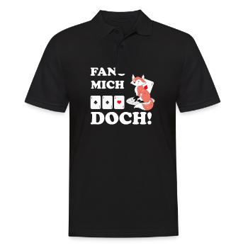 Doppelkopf Fang mich doch Fuchs Schafkopf Geschenk - Männer Poloshirt - Schwarz - Vorne - Kai (181cm)