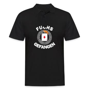 Doppelkopf Schafkopf Kartenspiel Stammtisch Fuchs - Männer Poloshirt - Schwarz - Vorne - Kai (181cm)