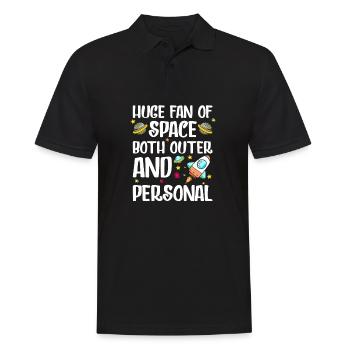 Huge Fan of Space Both Outer and Personal - Polo Homme - noir - Devant - Kai (181cm)
