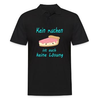 Kein Kuchen ist auch keine Lösung Liebe - Männer Poloshirt - Schwarz - Vorne - Kai (181cm)