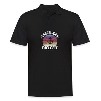 Sabbel nich dat geit - Männer Poloshirt - Schwarz - Vorne - Kai (181cm)