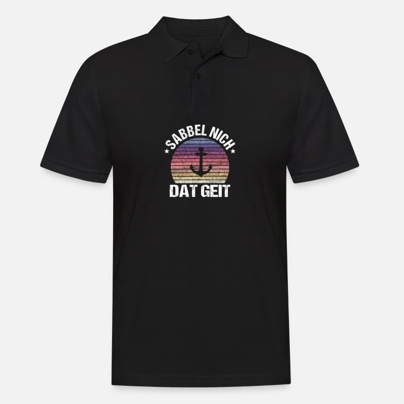 Sabbel nich dat geit - Männer Poloshirt - Schwarz