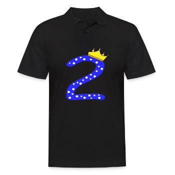 Anniversaire bébé 2ème anniversaire - Polo Homme - noir - Devant - Kai (181cm)