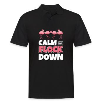 Beruhigen Sie Die Herde Nach Unten - Männer Poloshirt - Schwarz - Vorne - Kai (181cm)