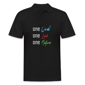 Nachhaltigkeit - Männer Poloshirt - Schwarz - Vorne - Kai (181cm)