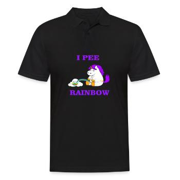 I Pee Rainbow Magical Peeling - Men's Polo Shirt - black - Front - Kai (181cm)