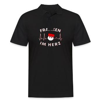 Franken Im Herz Fränkisches Franke Geschenk - Männer Poloshirt - Schwarz - Vorne - Kai (181cm)