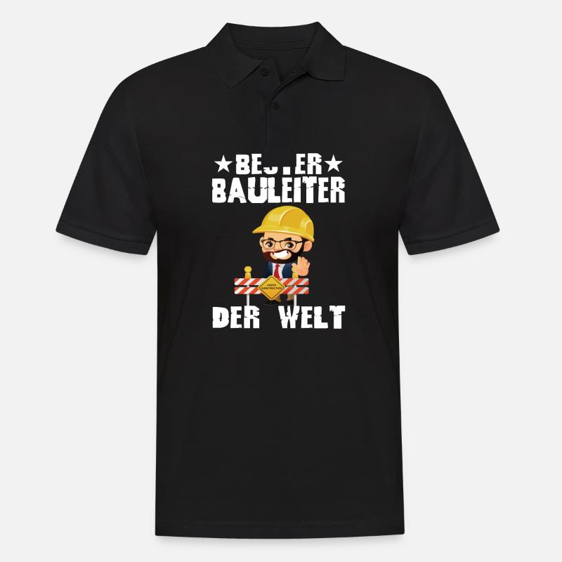 Bester Bauleiter der Welt - Männer Poloshirt - Schwarz
