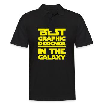 Best Graphic Designer In The Galaxy - Men's Polo Shirt - black - Front - Kai (181cm)
