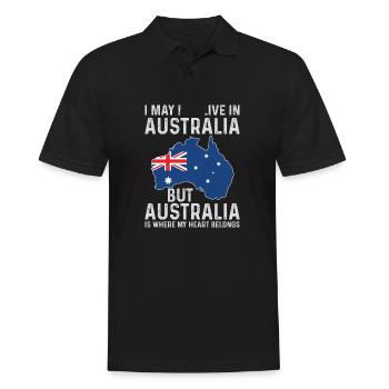 Australien Australier Flagge Fahne Urlaub Spruch - Männer Poloshirt - Schwarz - Vorne - Kai (181cm)
