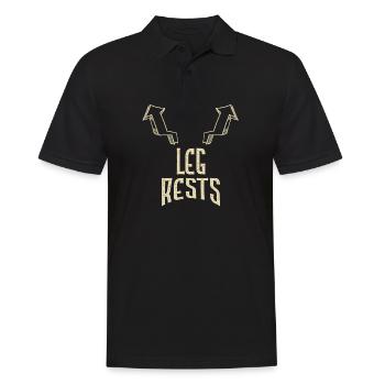 Leg Rests Funny Adult Humor Gifts - Männer Poloshirt - Schwarz - Vorne - Kai (181cm)